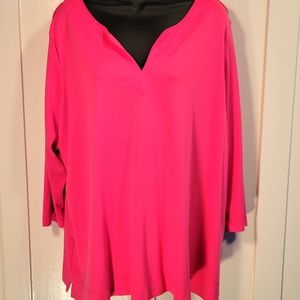 L.L. Bean 3X Hot Pink Tunic